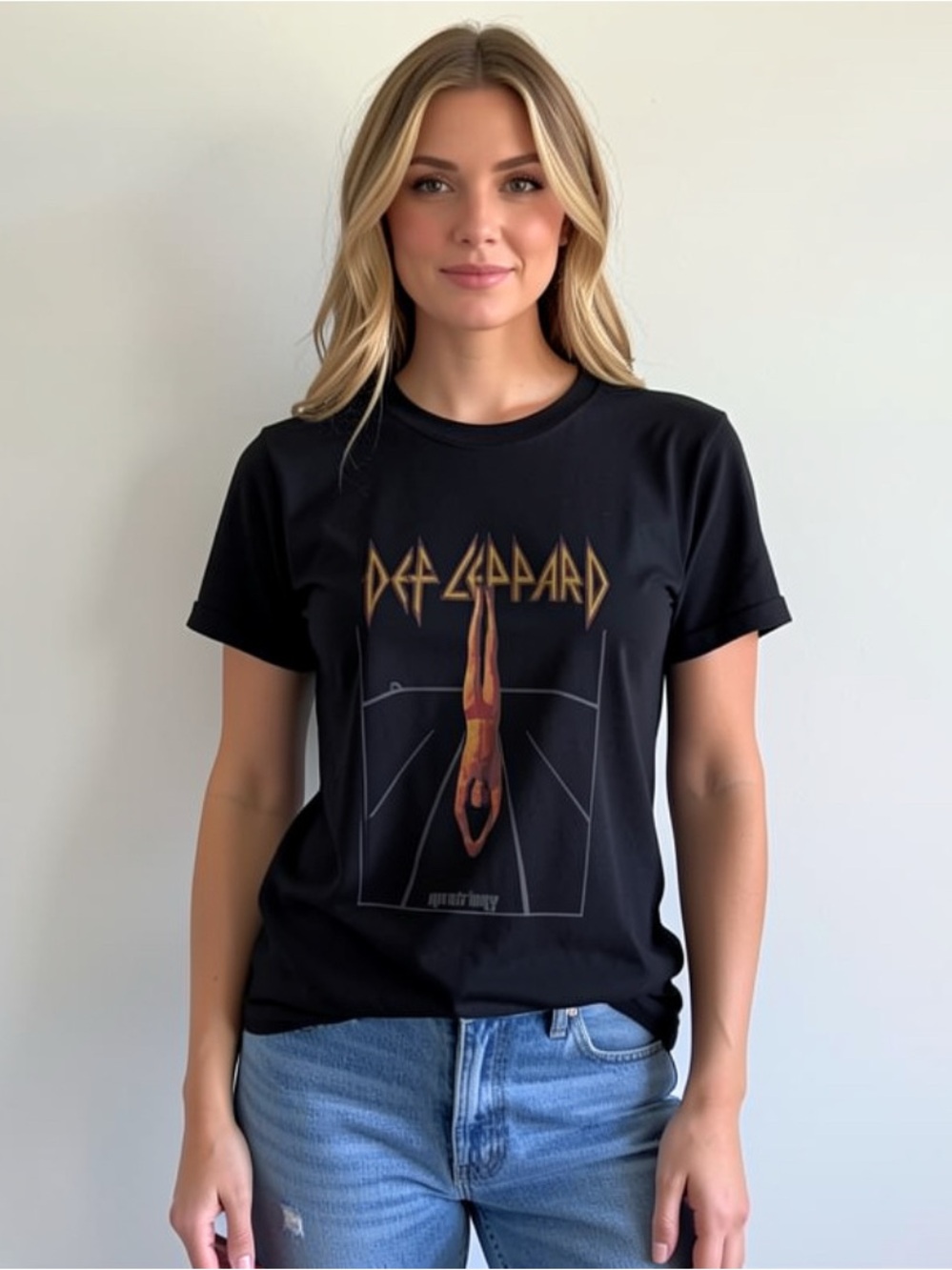 Def Leppard "Diver" Tee T-Shirt Recycled Karma Black